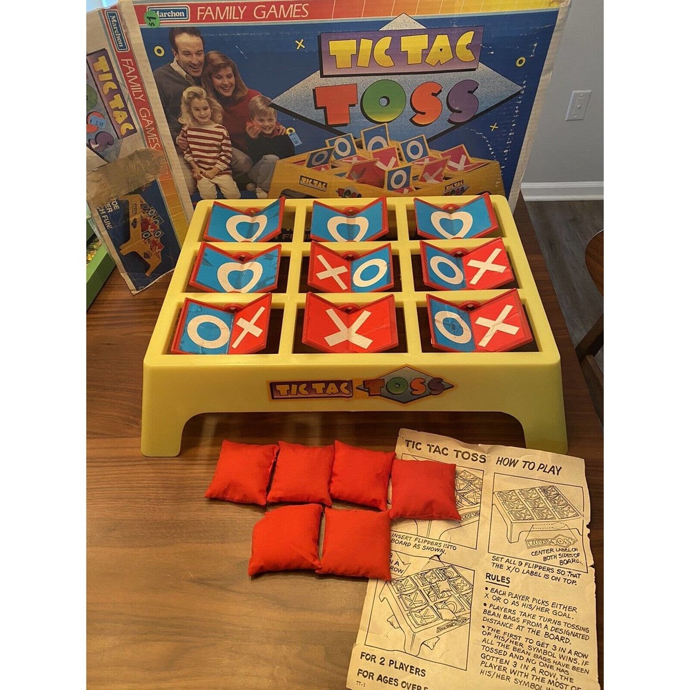 VINTAGE Marchon Games 1988 Tic Tac Toss Original Box AND Instructions Complete